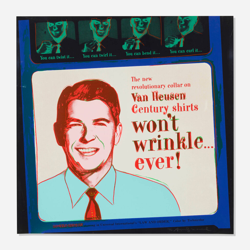 Andy Warhol, Van Heusen (Ronald Reagan) (from the Ads portfolio), 1985