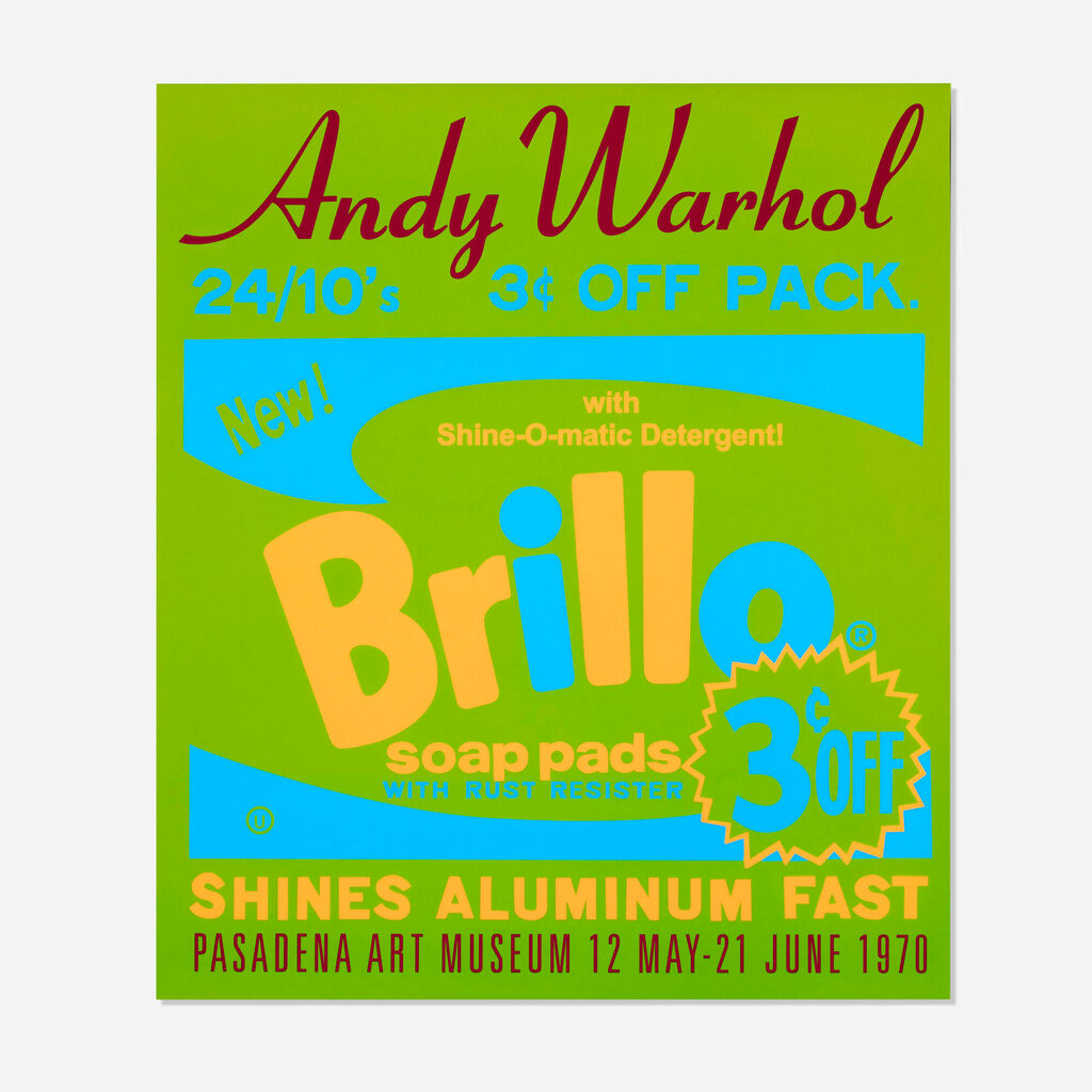 Andy Warhol, Brillo exhibition poster for the Pasadena Art Museum, 1970
