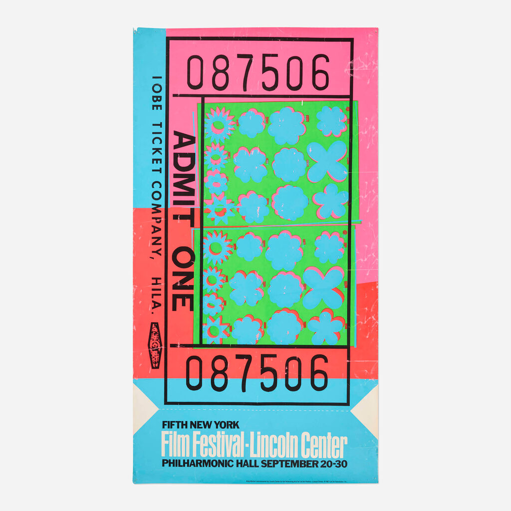 Andy Warhol, Lincoln Center Ticket, 1967