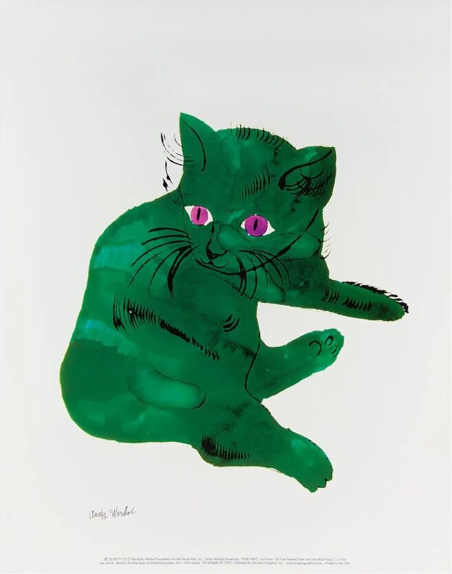 Andy Warhol, Green Cat, 2022