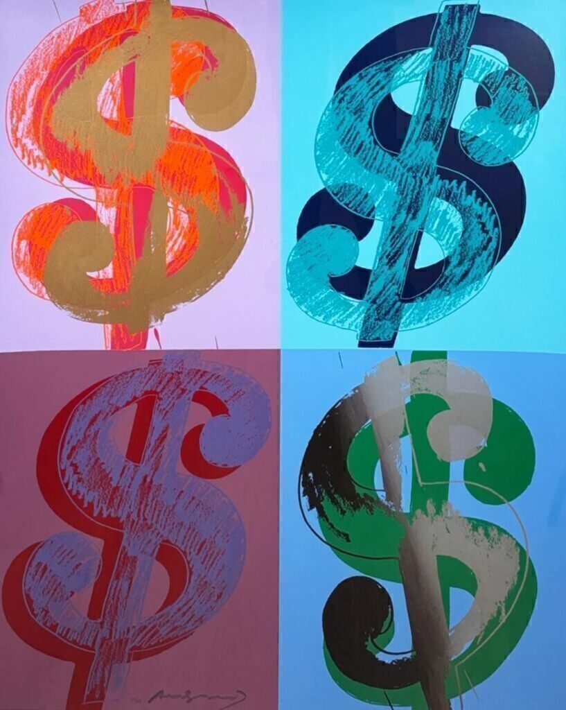 Andy Warhol, Dollar Sign Quad (F. & S. II.283), 1982