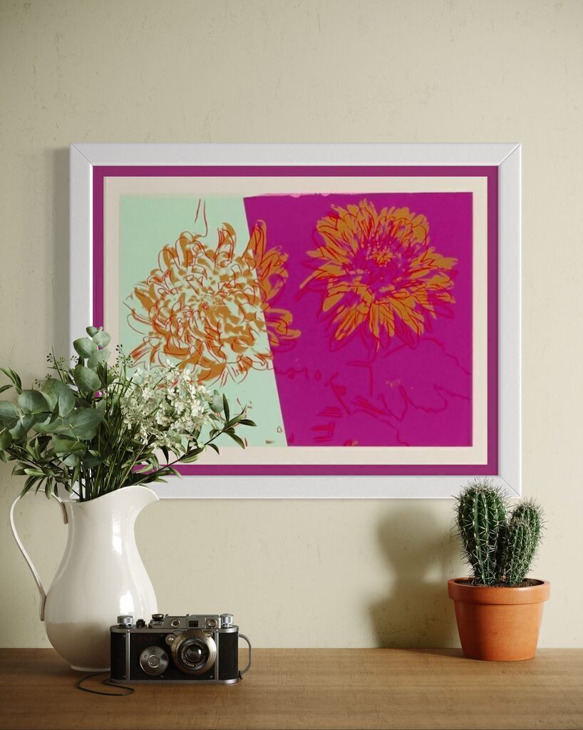 Andy Warhol, Kiku Flowers (with hardback exhibition book, “edition club” order forms), 1984