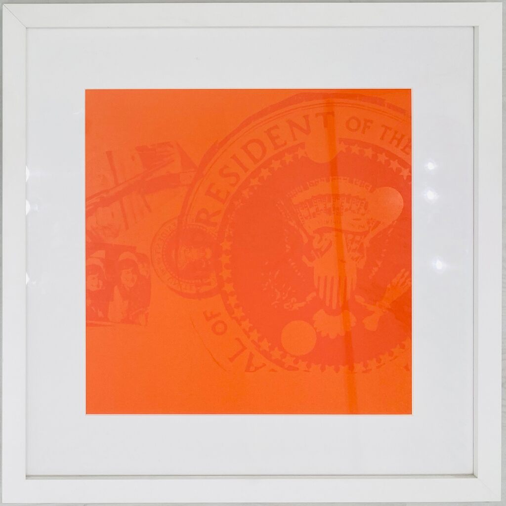 Andy Warhol, Flash: Orange Presidential Seal (トライアルプルーフ), 1968