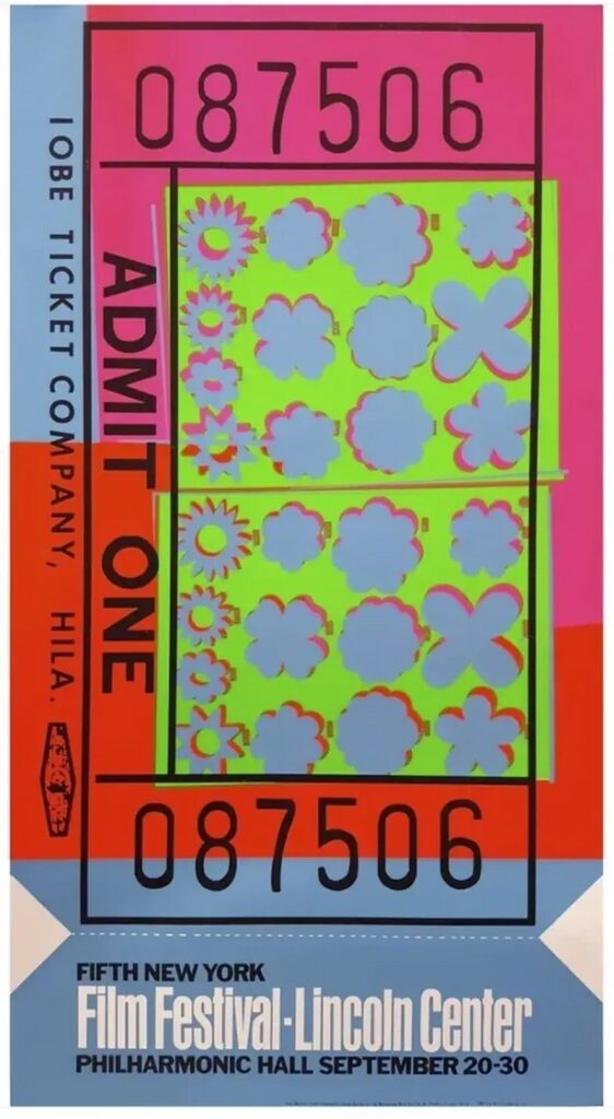 Andy Warhol, Andy Warhol Lincoln Center Ticket, 1967
