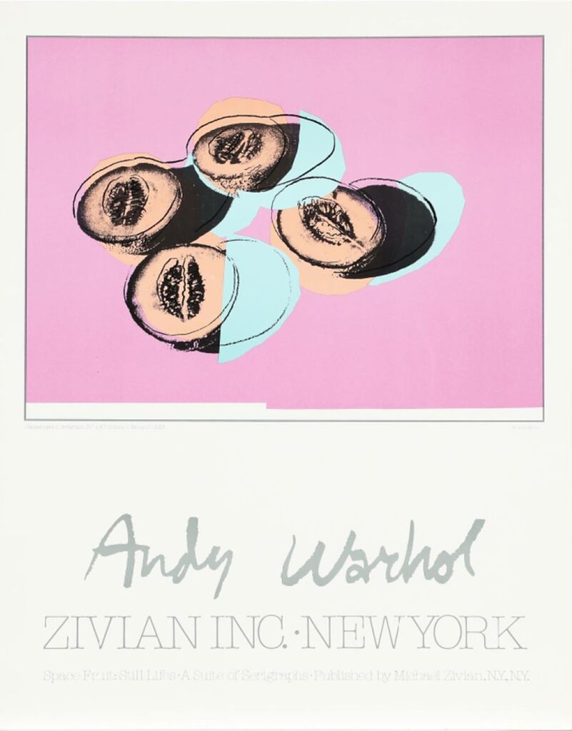 Andy Warhol Space Fruit Exhibition Poster, image 1