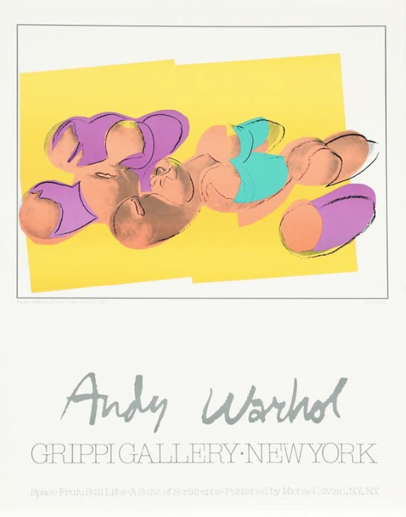 Andy Warhol, Andy Warhol Space Fruit Exhibition Poster, 1990