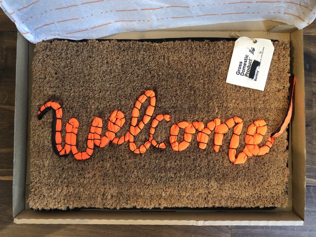 Banksy, Welcome Mat, 2020