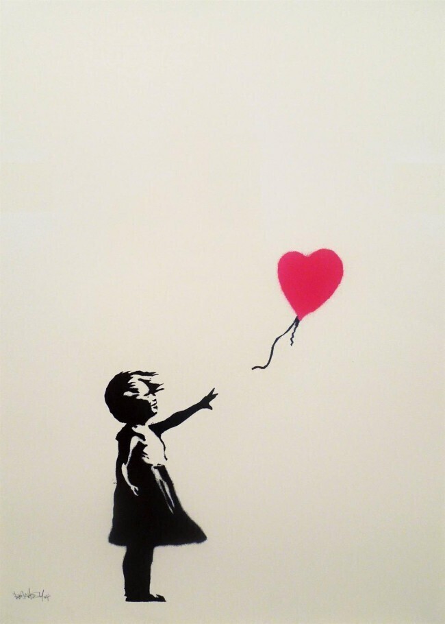 Banksy, Banksy Girl with Balloon 1/1 ( banksy girl with red balloon), 2004