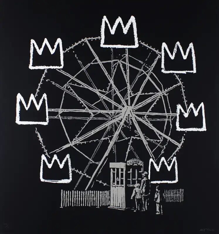 Banksy, Banksquiat (Grey), 2019