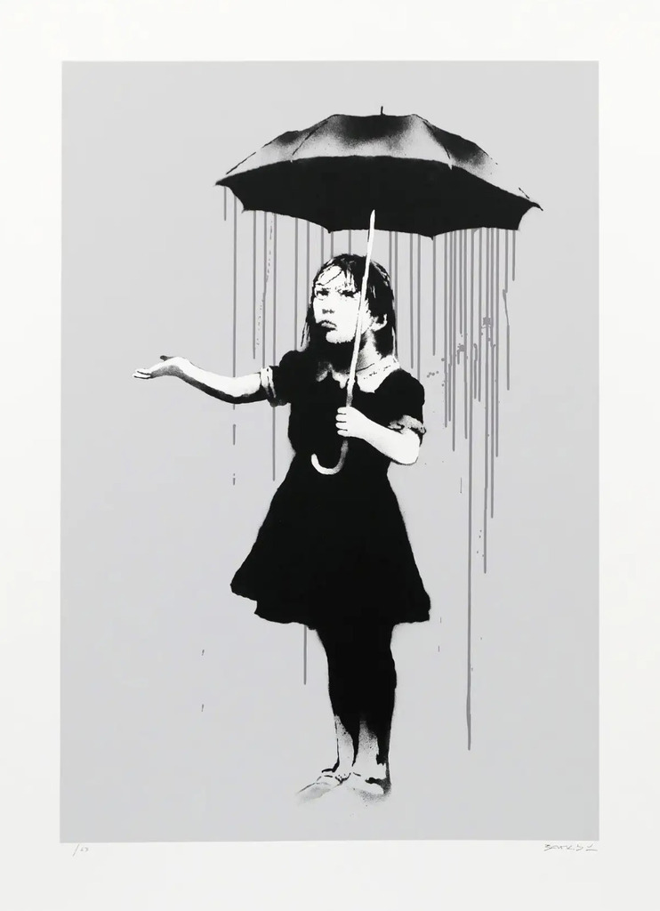 Banksy, Nola (Grey Rain), 2008