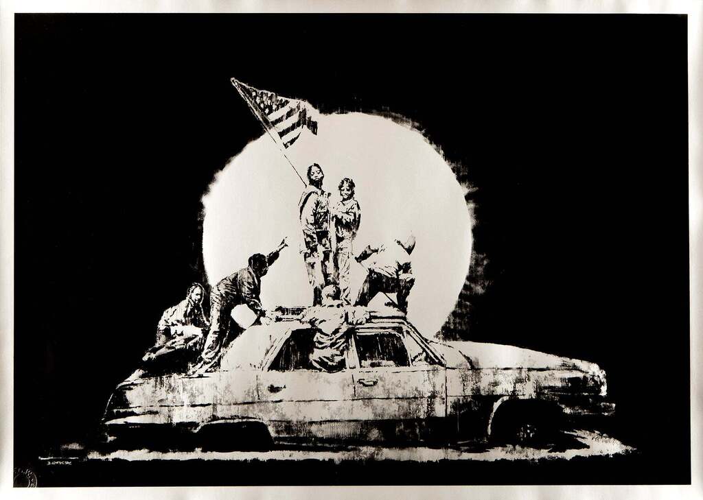 Banksy, Silver Flag, 2006