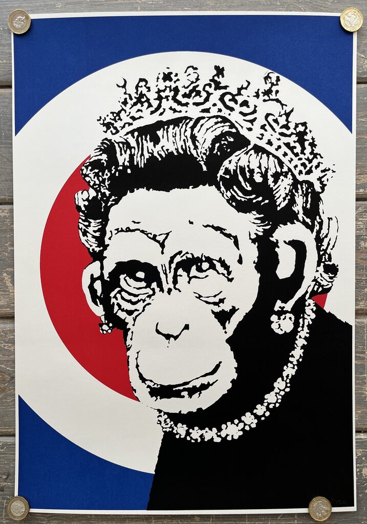 Banksy, Monkey Queen (Unsigniert), 2003