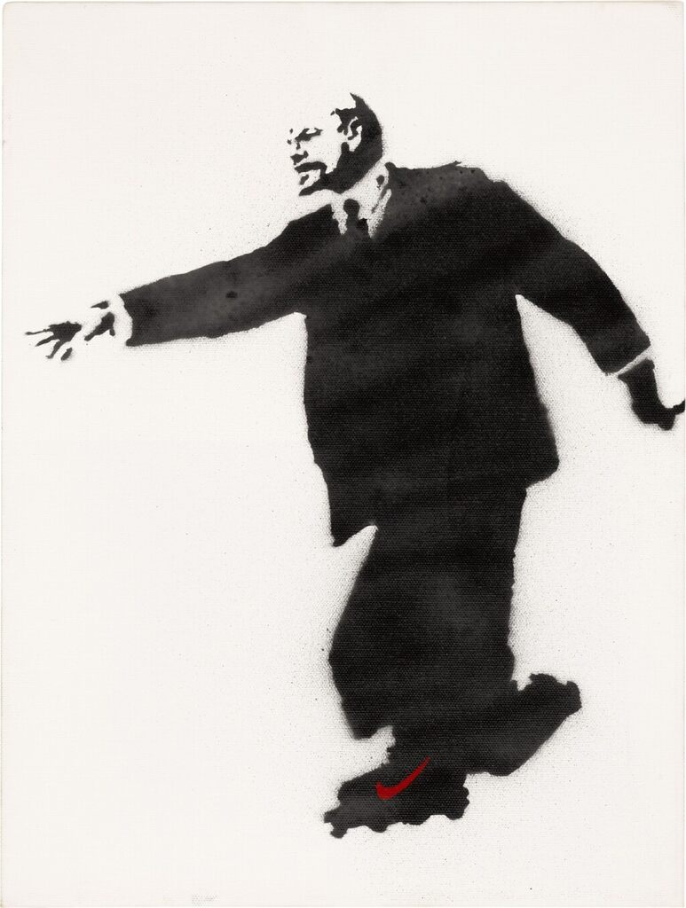 Banksy, Lenin on Rollerblades (Who Put the Revolution on Ice?), 2003
