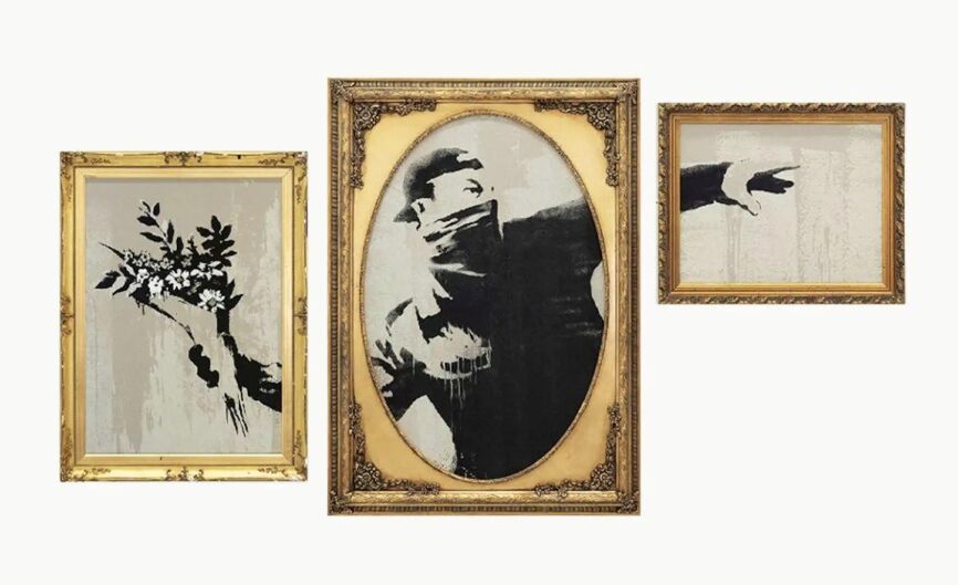 Banksy, Thrower (Grey) VIP, 2019