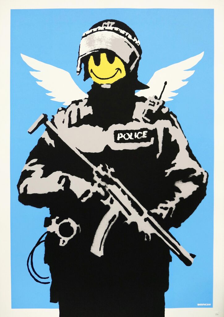 Banksy, Flying Copper (unsigniert), 2003