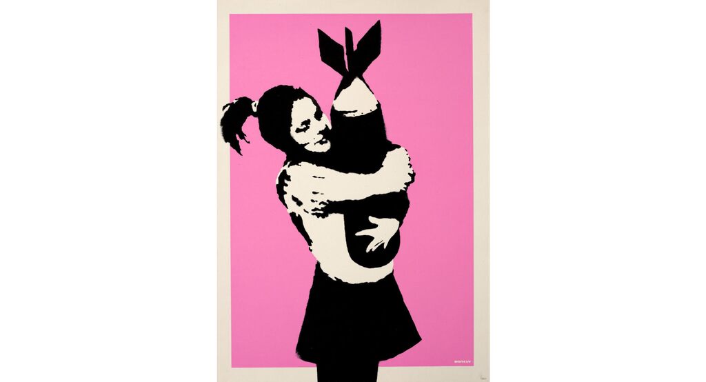 Banksy, Bomb Hugger (Unsigned), 2003