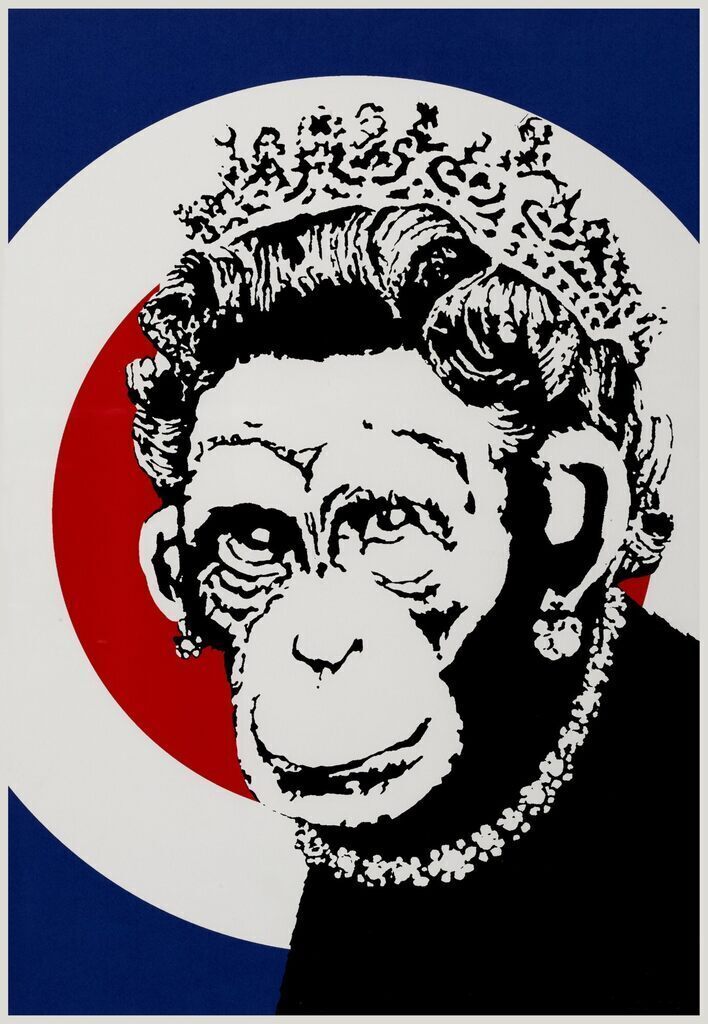 Banksy, Monkey Queen, 2003