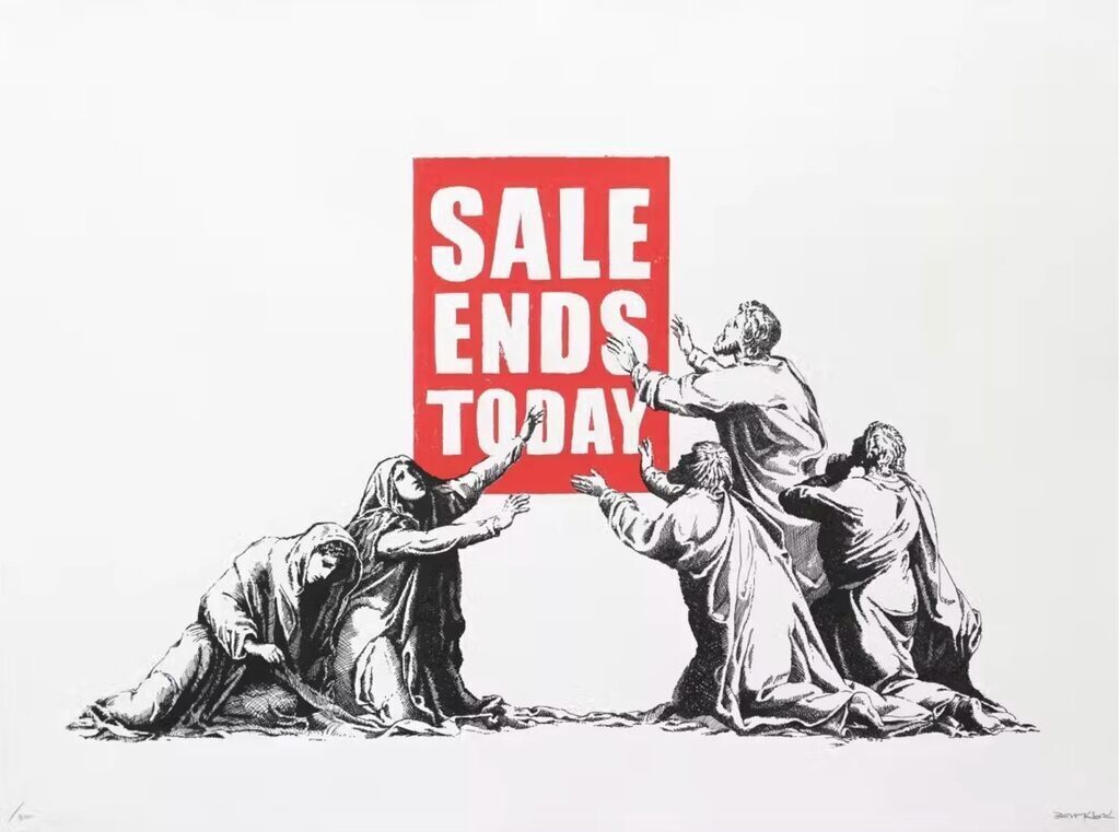 Banksy, Sale Ends V2 Signed, 2017