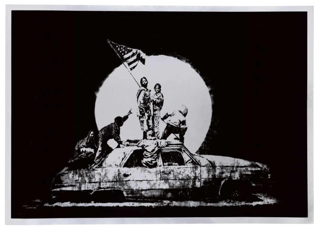 Banksy, Silver Flag, 2006