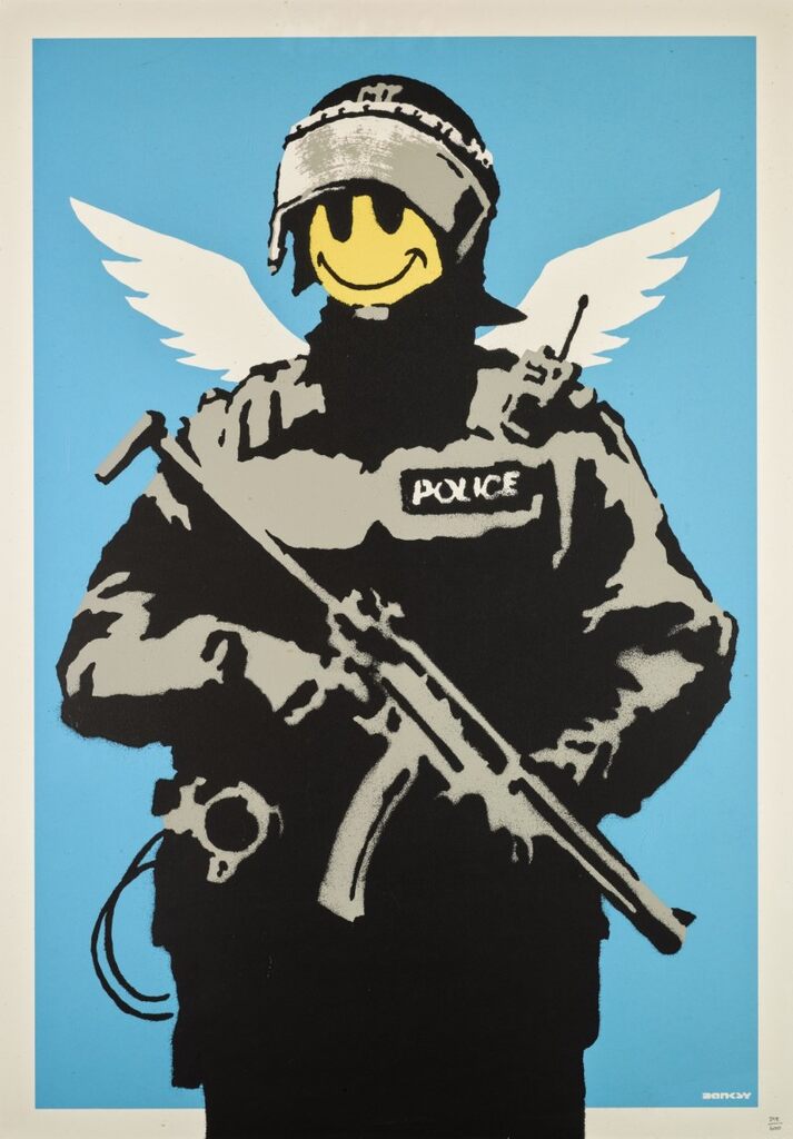 Banksy, Flying Copper, 2003