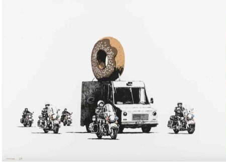 Banksy, Chocolate Donuts (Signed), 2009