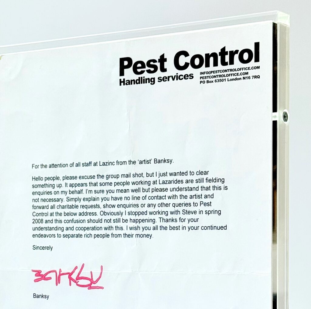 Banksy, UNTITLED (A 'Cease & Desist' letter from Banksy), 2008-2009