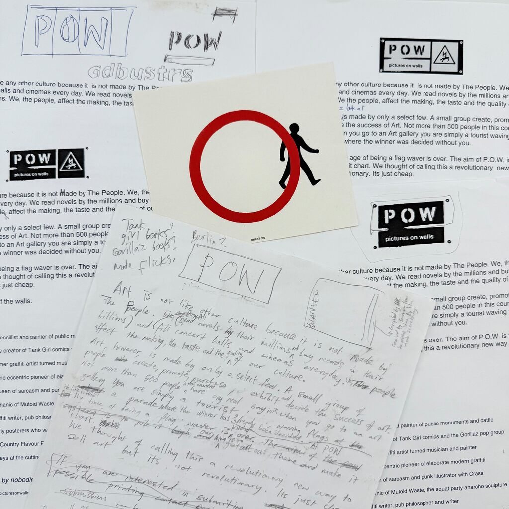Banksy, Pictures on Walls (POW) Handwritten Mission Statement (+ proofs), 2003