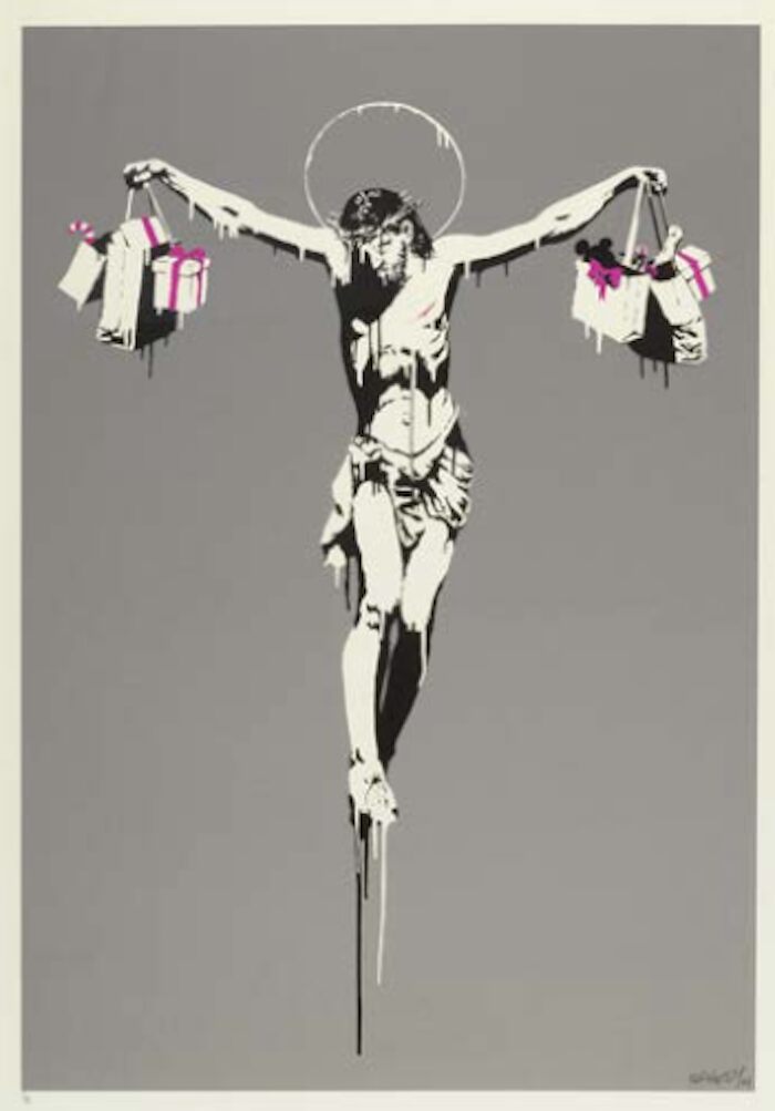 Banksy, Christ With Shopping Bags, 2004