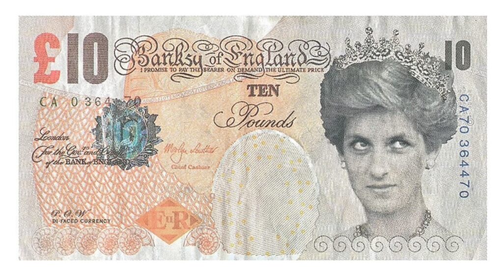 Banksy, Di-Faced Tenner, 2004
