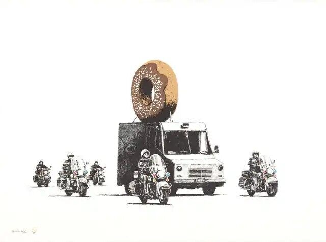 Banksy, Donuts (Chocolate), 2009