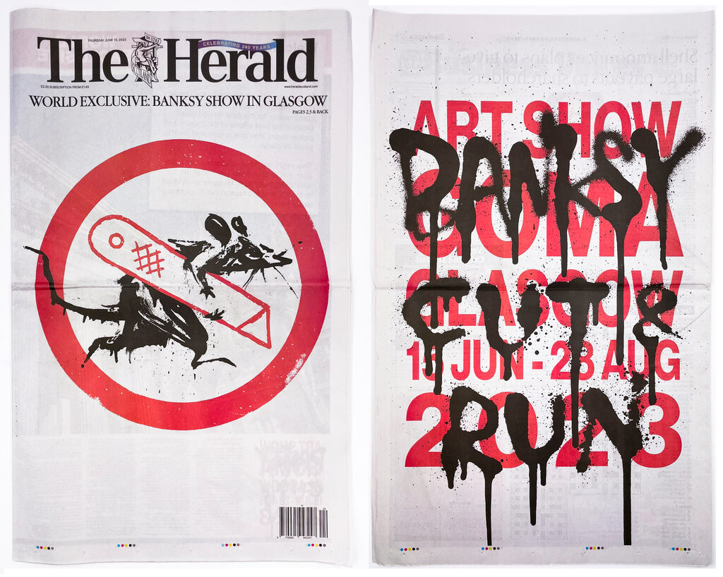 Banksy, The Herald - Banksy Cut & Run Issue, 2023
