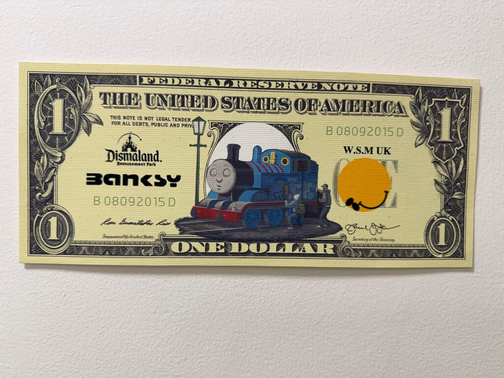 Banksy, DISMALAND US DOLLAR "THOMAS" DISMAL DOLLAR CANVAS, 2015