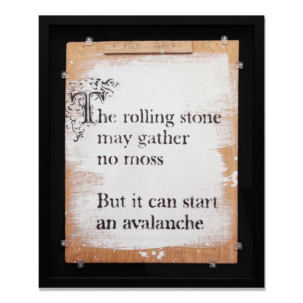 Banksy, The Rolling Stone May Gather No Moss..., 2005