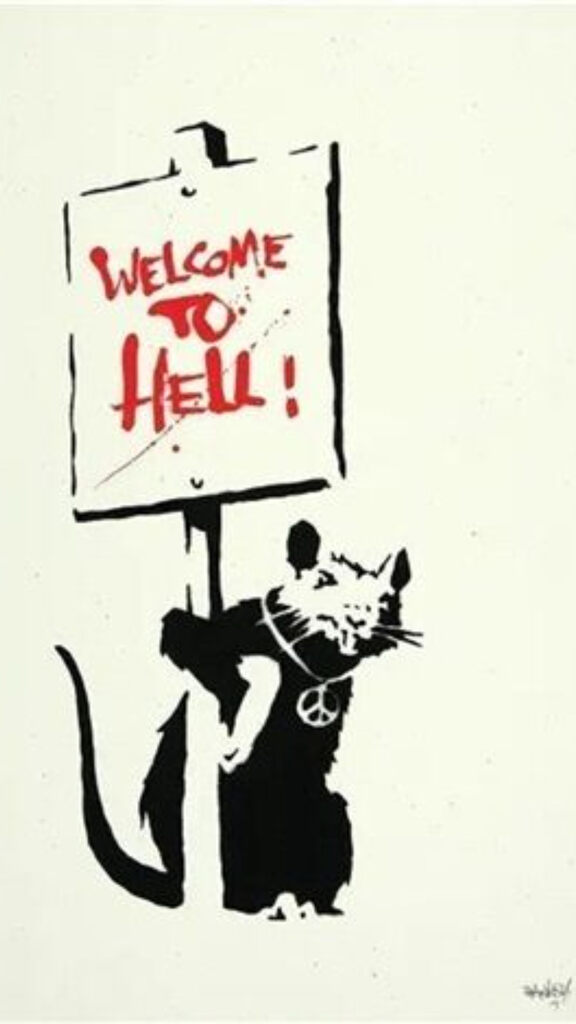 Banksy, Welcome To Hell (已签名), 2004