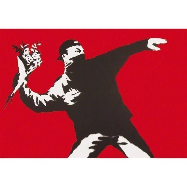 Banksy, Love Is In The Air, 2003