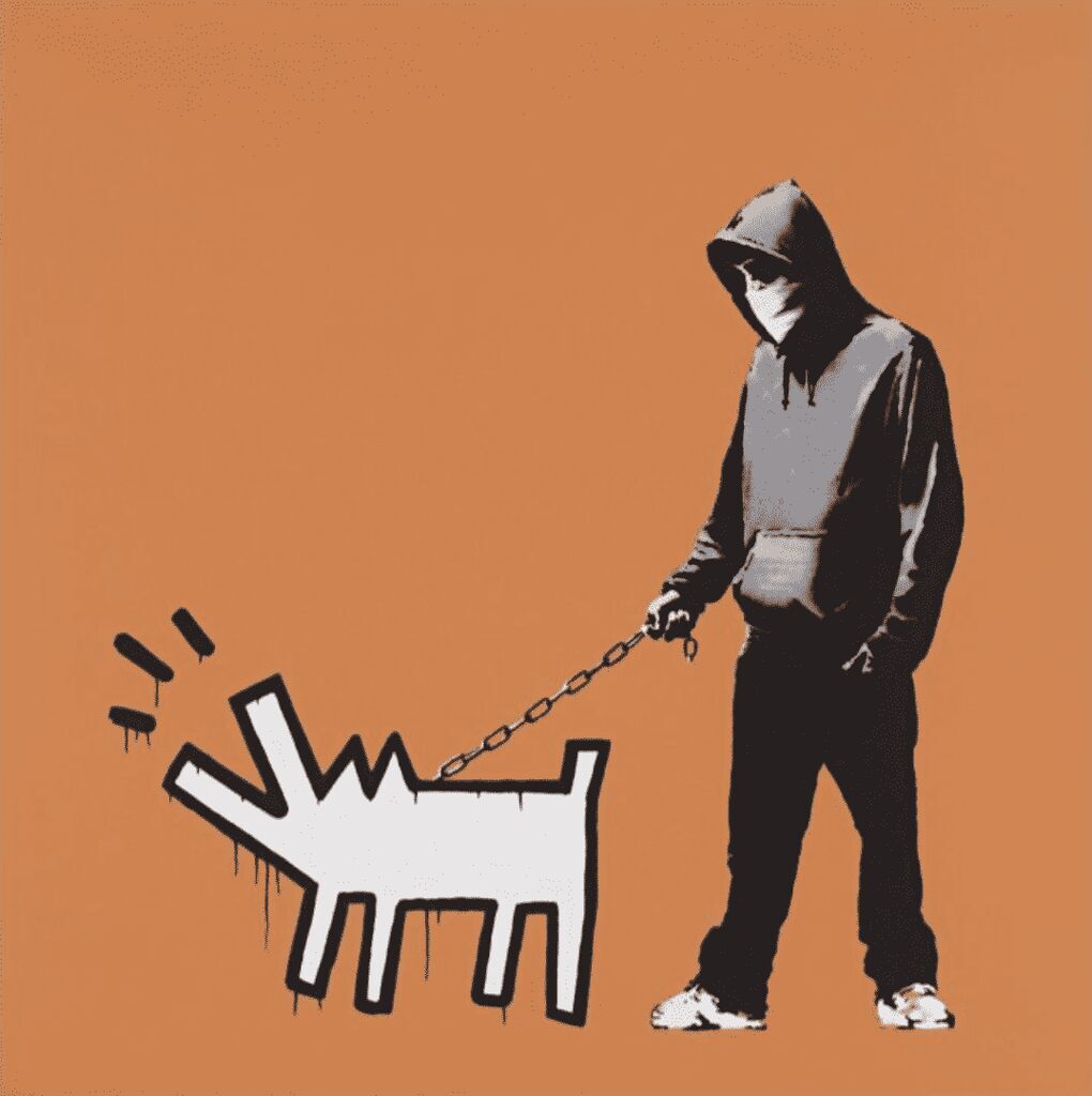 Banksy, Choose Your Weapon (Orange), 2010