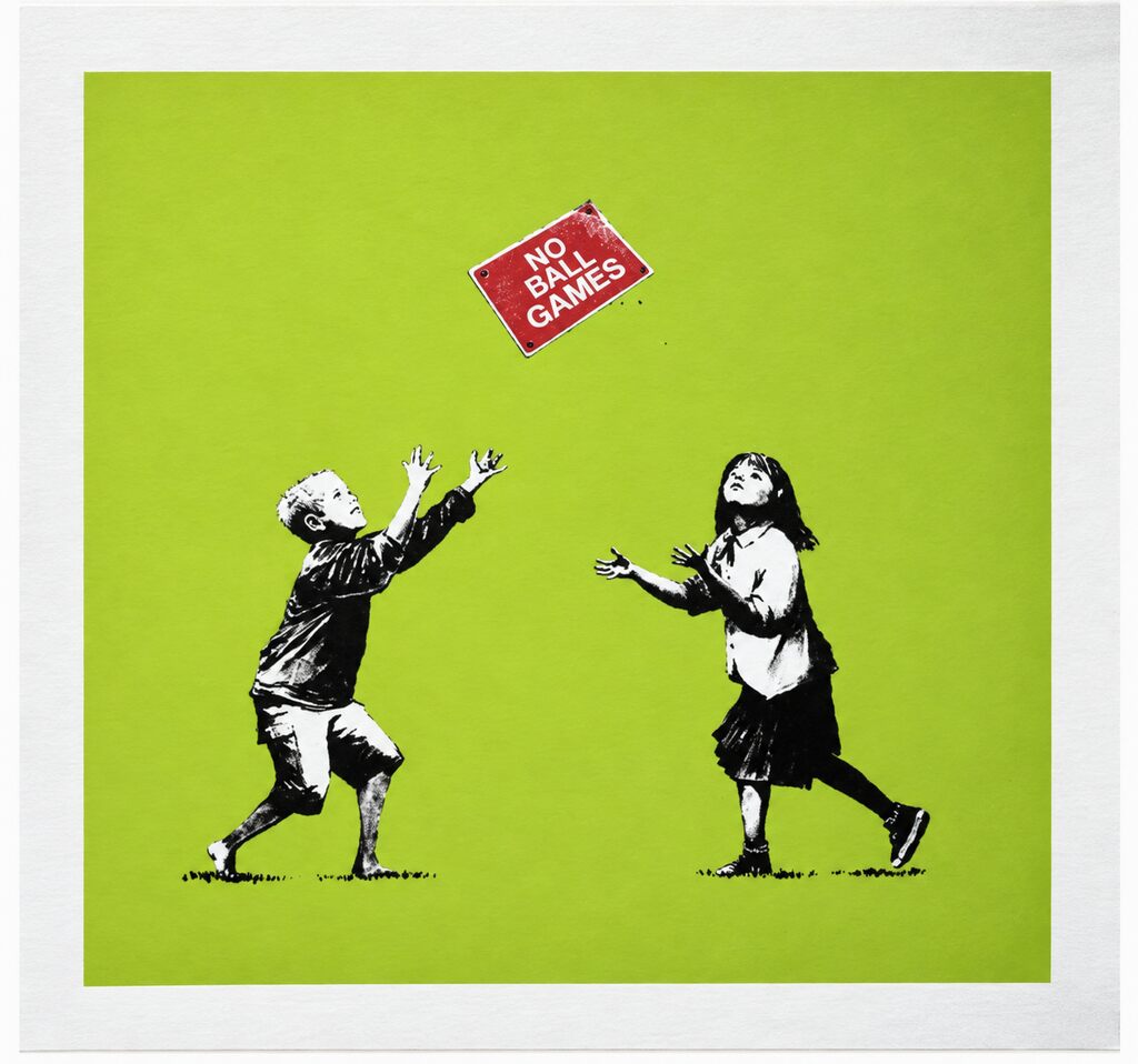 Banksy, No Balls Games (Green), ca. 2009