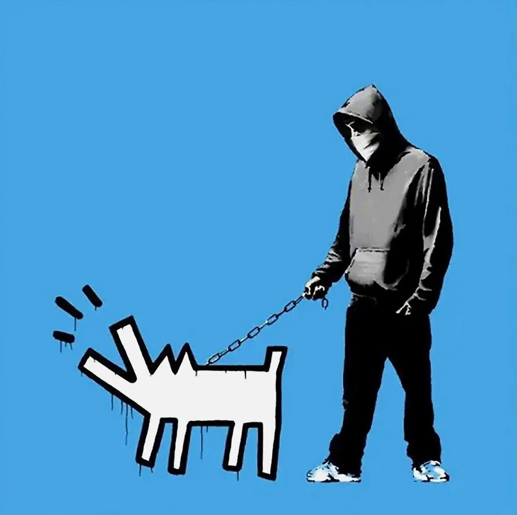 Banksy, Choose Your Weapon (Sky Blue), 2010