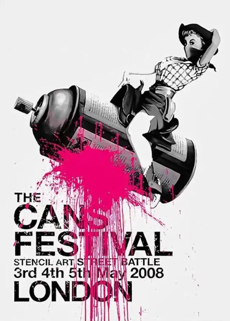 Banksy, Cans Festival (Offset Lithograph), 2008