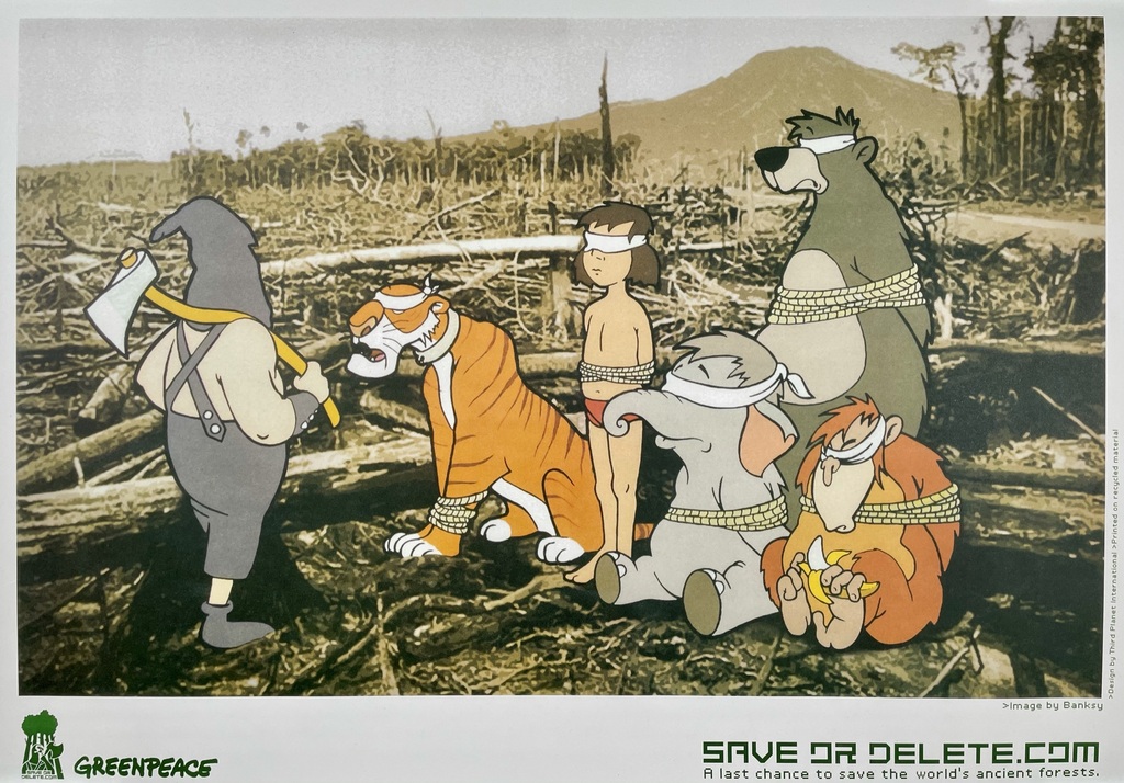 Banksy, Save or Delete Official Greenpeace Print, 2002