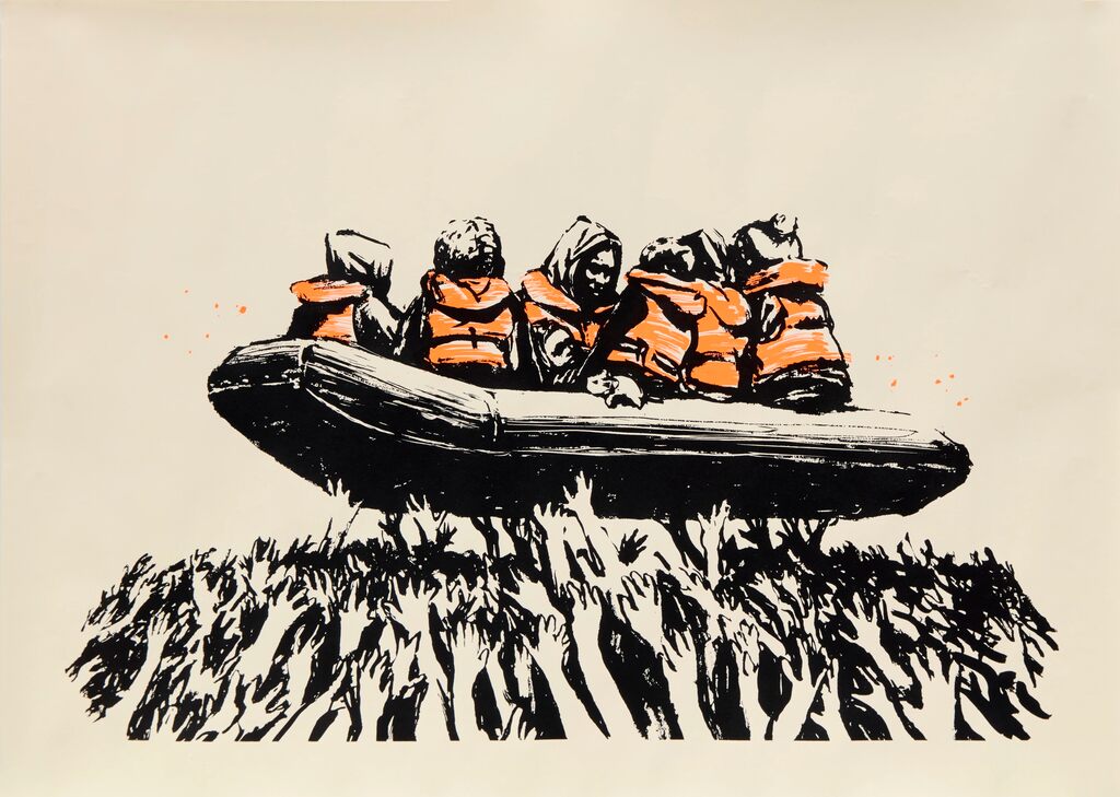 Migrant Boat (Glastonbury 2025 Poster)