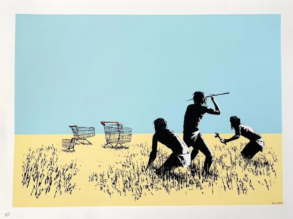 Banksy, Trolley Hunters (signed), 2007