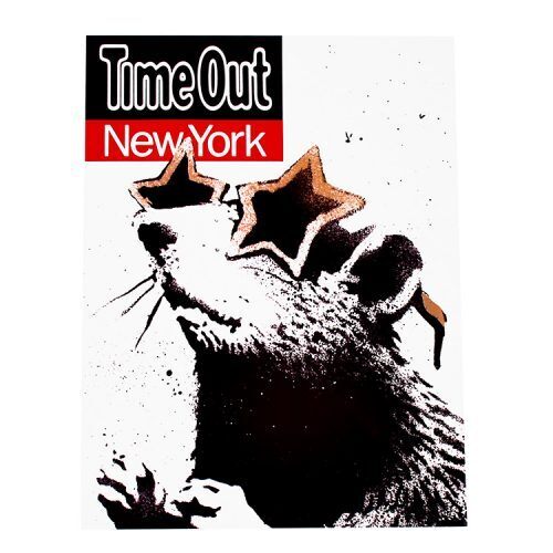 Time Out New York cover featuring a black-and-white rat wearing star-shaped glasses.