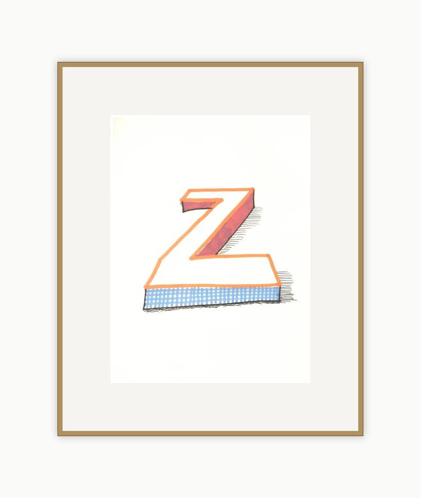 Z' from 'Hockney's Alphabet', image 1