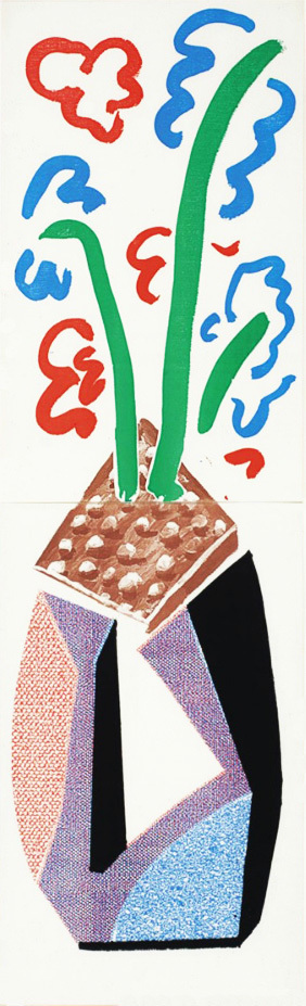David Hockney, Red, Blue & Green Flowers, July 1986, 1986
