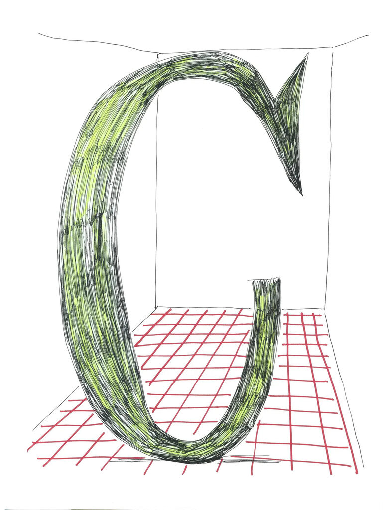 C, from Hockney's Alphabet, image 1