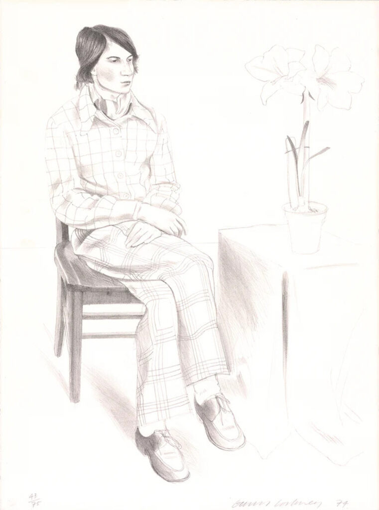 Yves Marie with Flowers - Signed, image 1