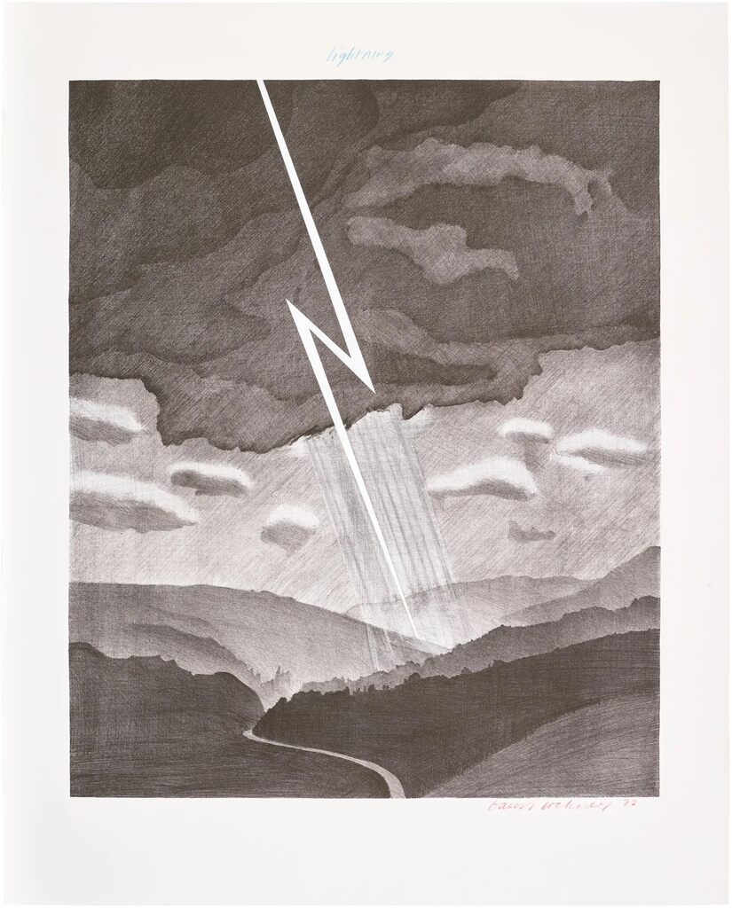 David Hockney, Lightning, from The Weather Series (G. 411, S.A.C. 139, M.C.A.T. 130), 1973