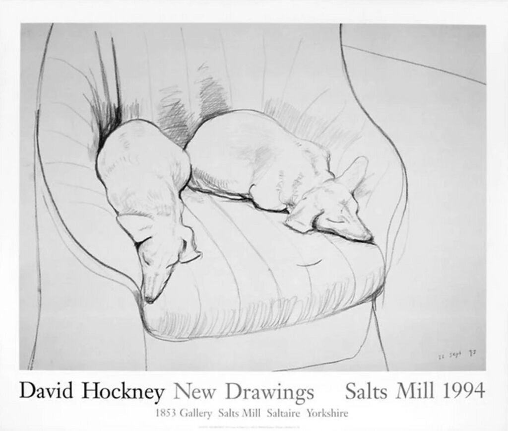 David Hockney, New Drawings (Stanley and Boodge Dogs), 1994