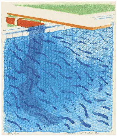 Pool Made With Paper And Blue Ink For Book, Bild 1